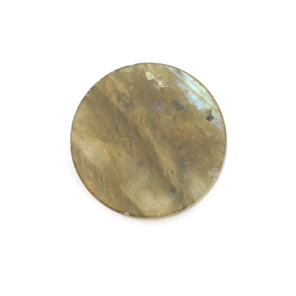 Cabujón redondo plano de Labradorita 20mm x 1ud