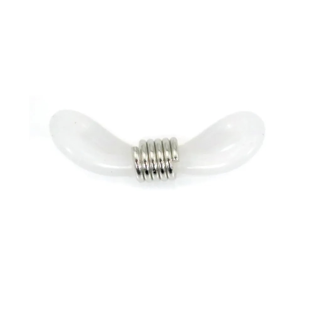 Attache Lunette silicone argenté x 4pcs