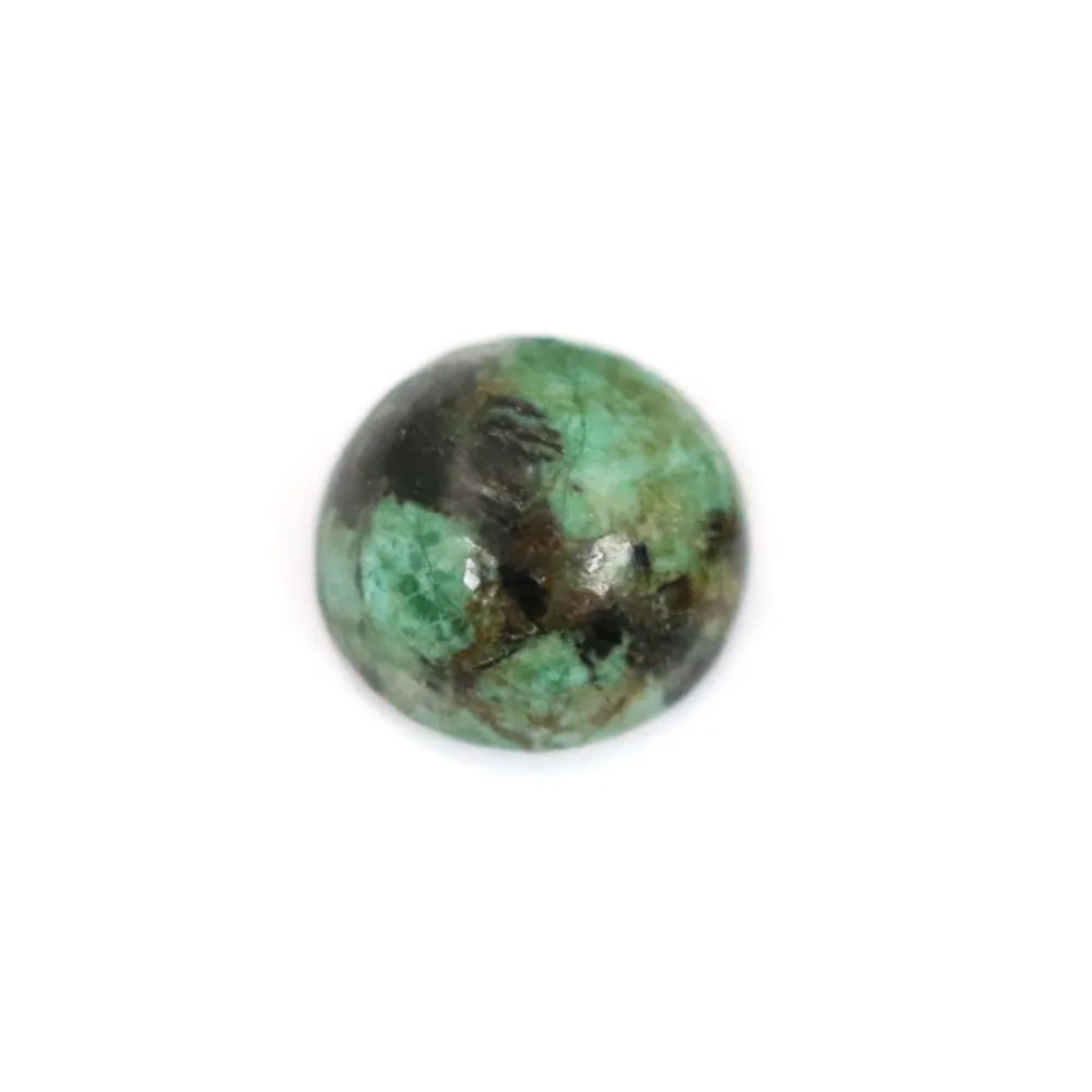 Cabujón redondo de Turquesa Africana 5mm x 2pcs