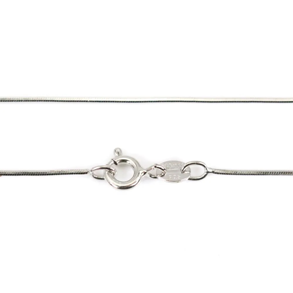 Chaîne maille serpentine en argent 925 0.8mm x 45cm