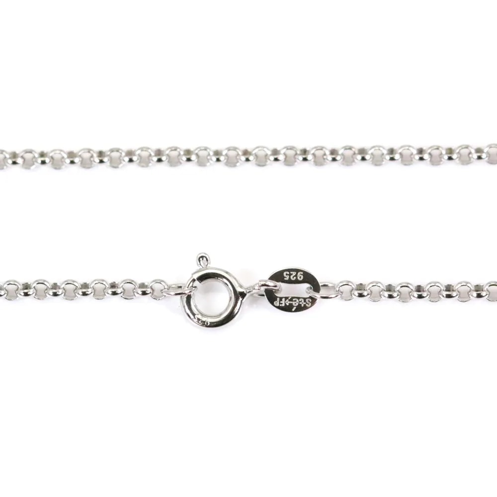 Chaîne maille jaseron rond 2mm en argent 925 x 40cm