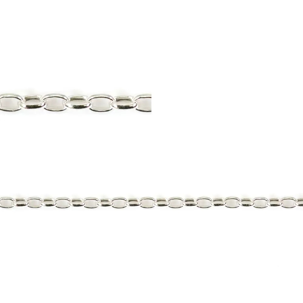 Chaîne argent 925 ovale 1.7x2.6mm x 50cm