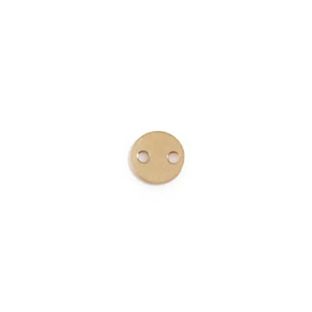 Breloque médaille à graver en Gold Filled 4mm x 6pcs