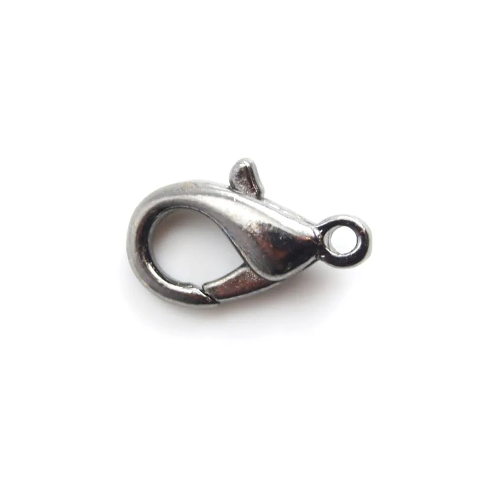Fermoir mousqueton ,noir , 11.7mm x 1pc