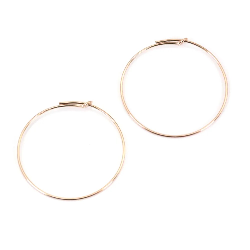 Créoles en gold filled 14 carats rosé 0.7x20mm x 2pcs