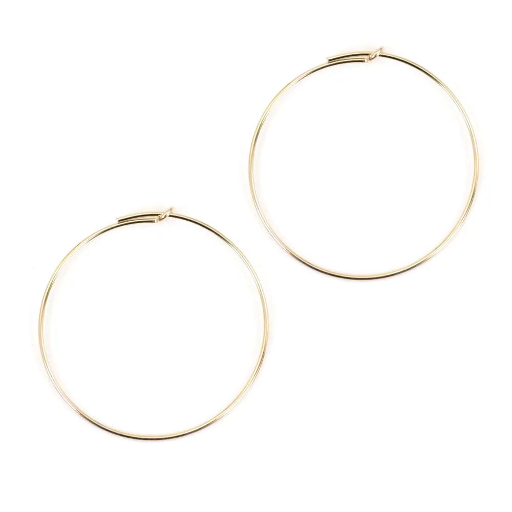 Créoles à décorer 30x0.7mm en gold filled 14 carats x 2pcs