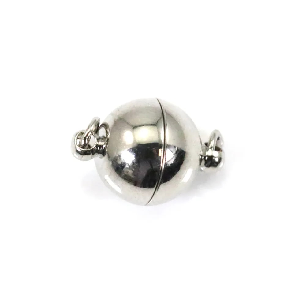 Fermoir aimanté  de forme ronde, en acier, mesurant 10mm x 1pc