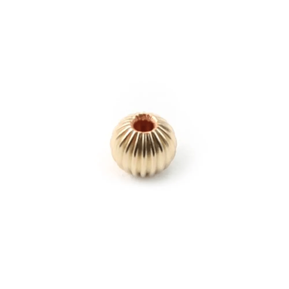 BOULE STRIEES 4X1.4MM GOLD FILLED 14 CARAT 1.61G 20PCS