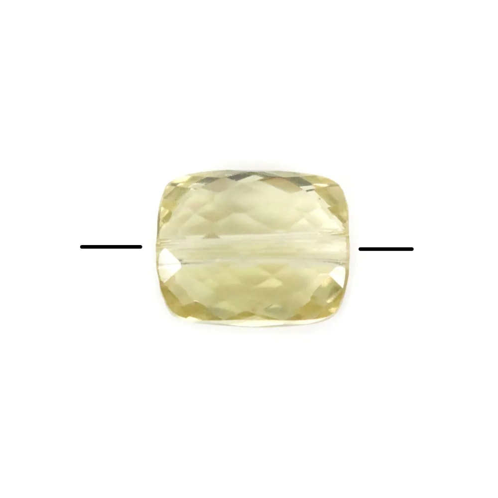 Quartz lemon rectangulaire facette 8x10mm x 1pc 