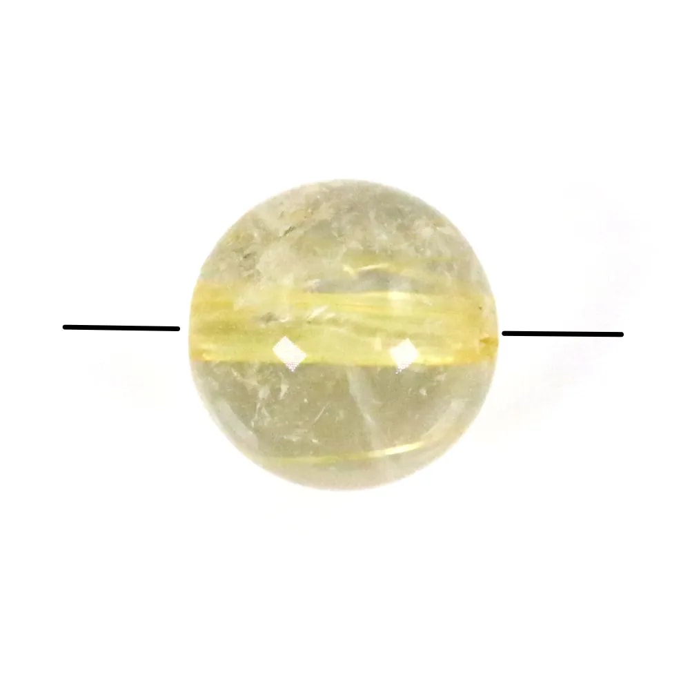 Quartz rutile ronde 8-9mm x 6pcs