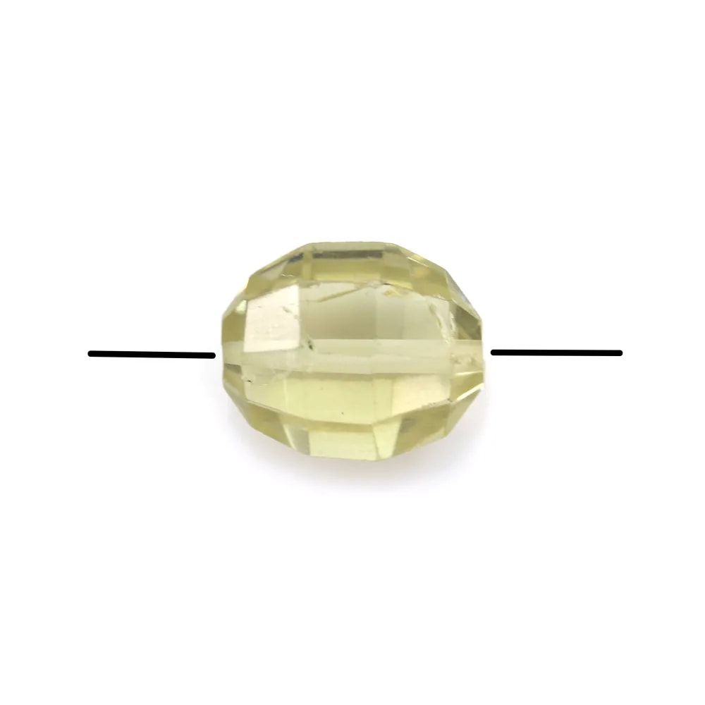 Citrine ovale facette x 1pc