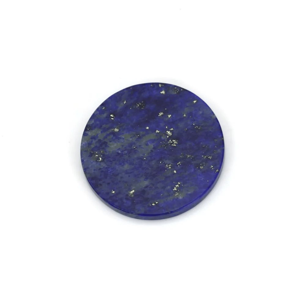 Cabochon lapis lazuli, rond plat 12mm x 2pcs