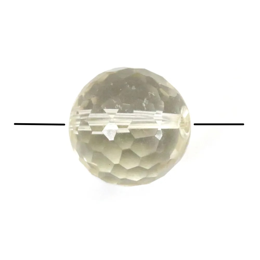 Lemon quartz in yellow color, in round faceted shape, 16mm x 2pcs