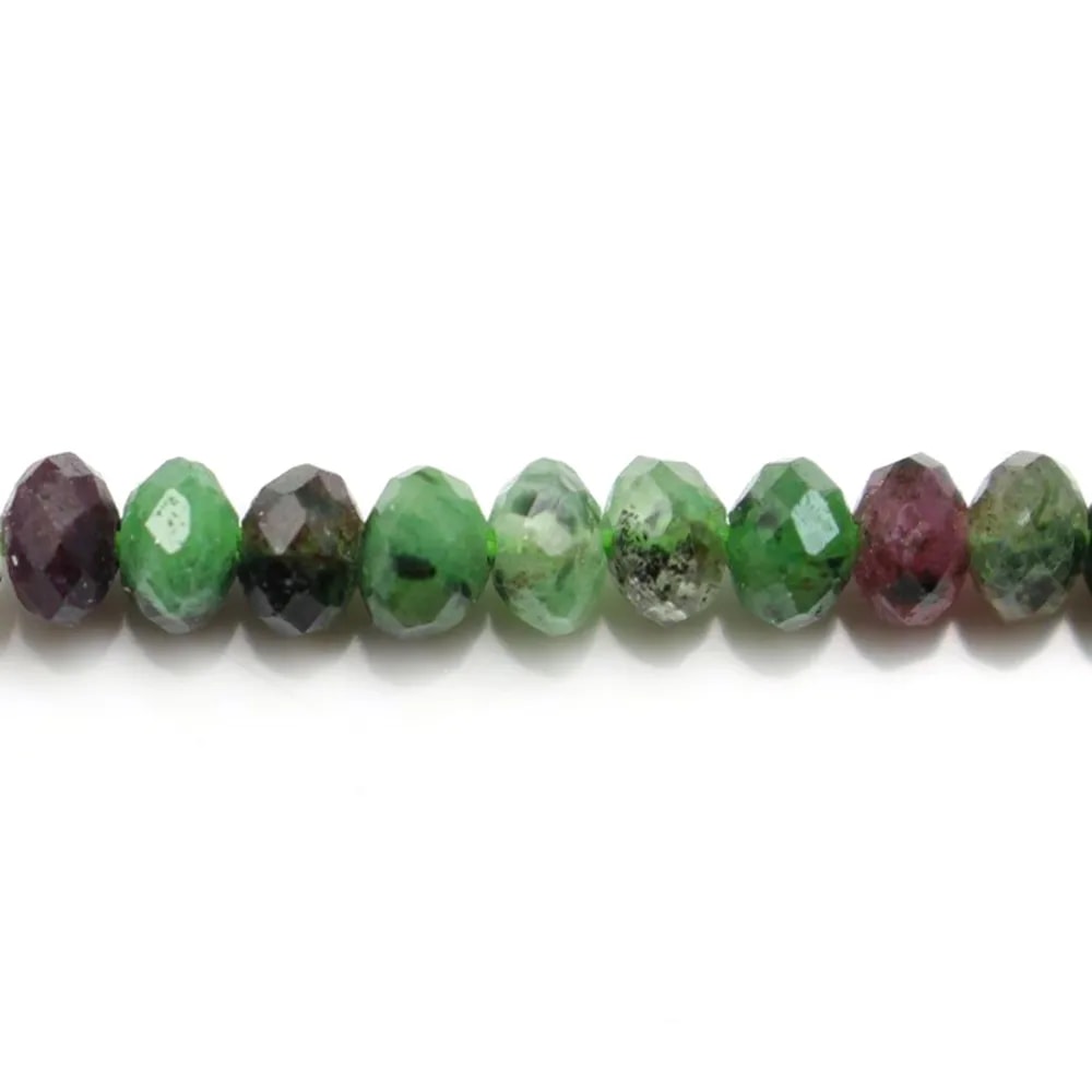 Ruby Zoisite Rondelle Facette 2x3mm x 40cm