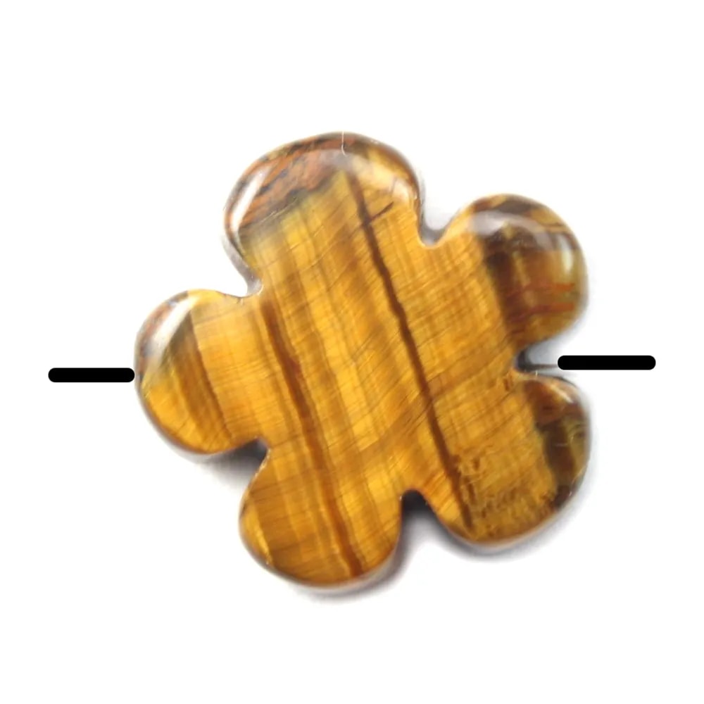  Oeil de tigre string in Flower 20mm x 2pcs