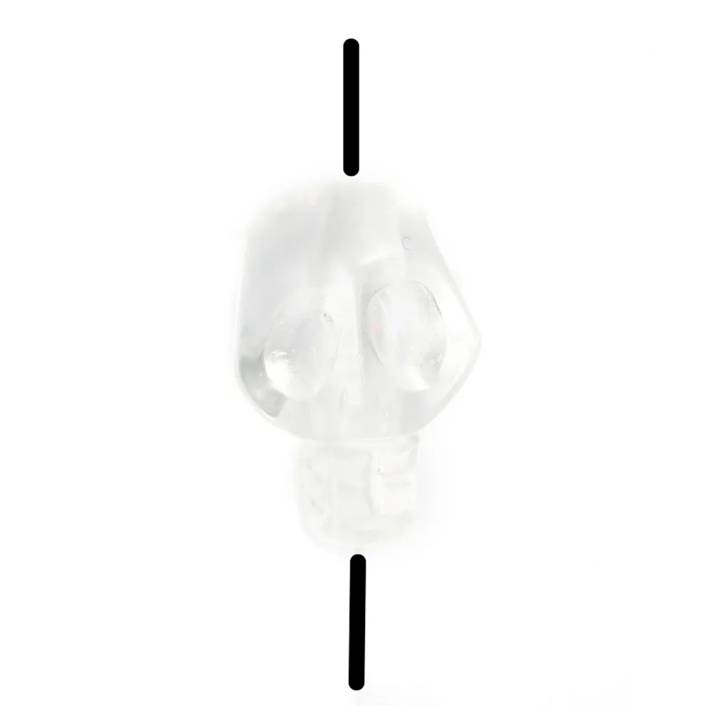 Cristal de roche tête de mort 10mm