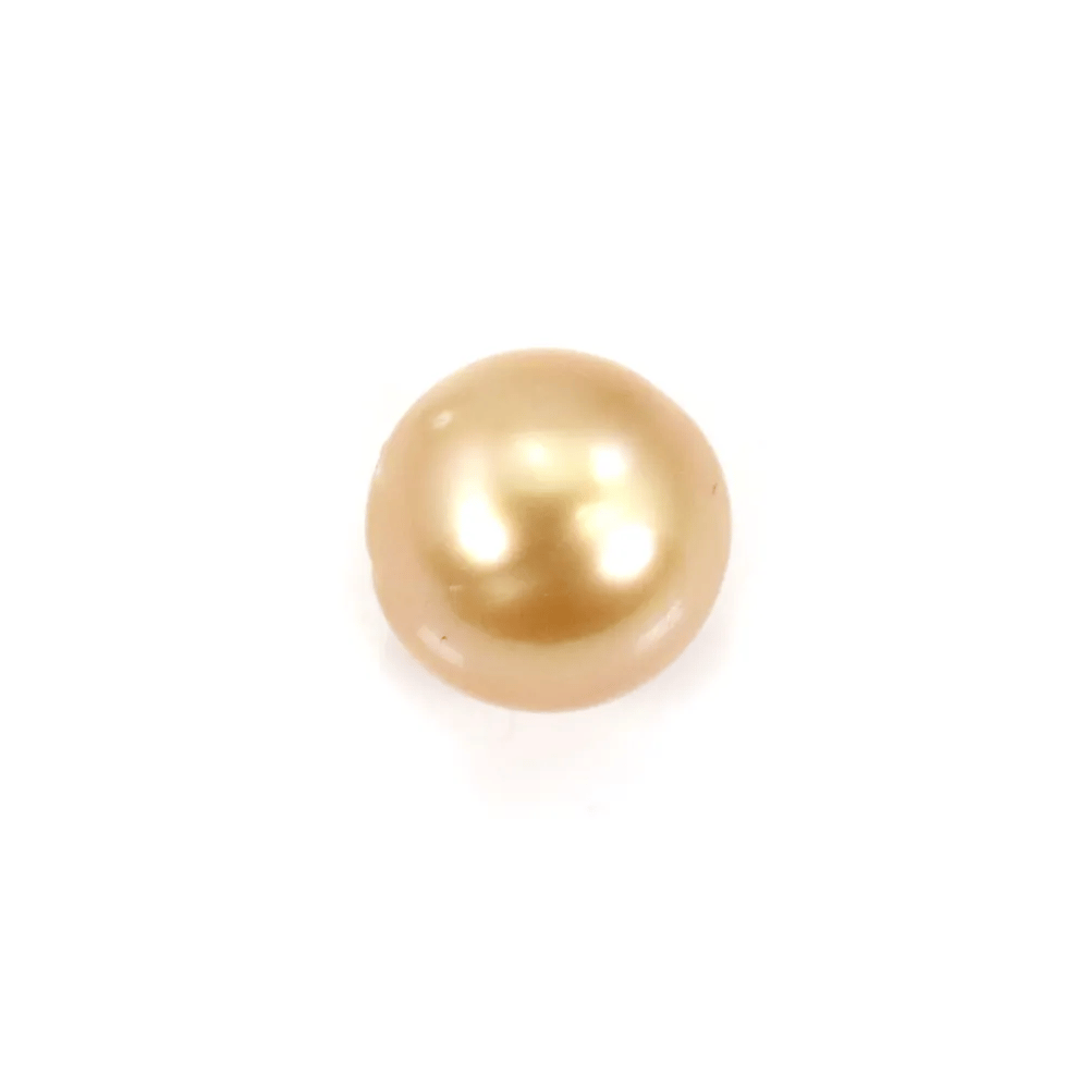 South Sea Pearl, gold, round, 10-10.5mm x 1pc