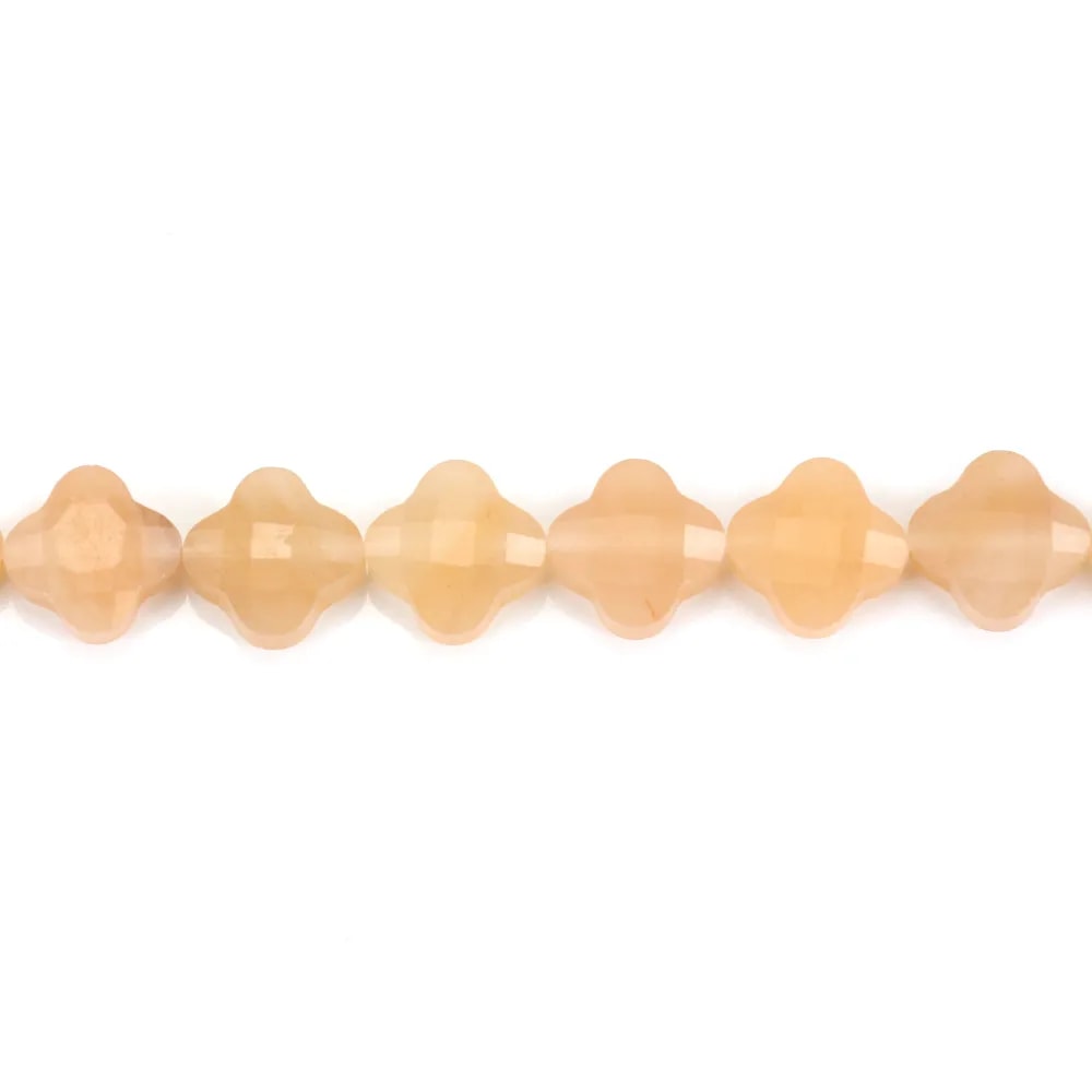 Aventurine Orange Trèfle 13mm x 39cm