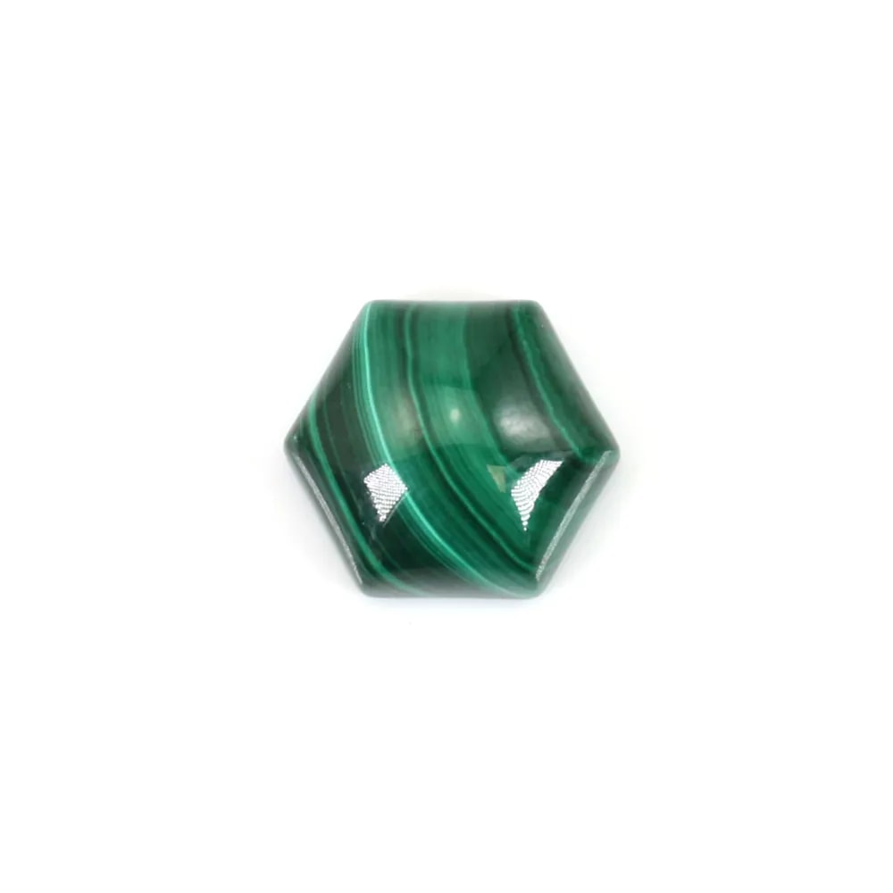Malachit Cabochon Hexagon 10mm x 1pc