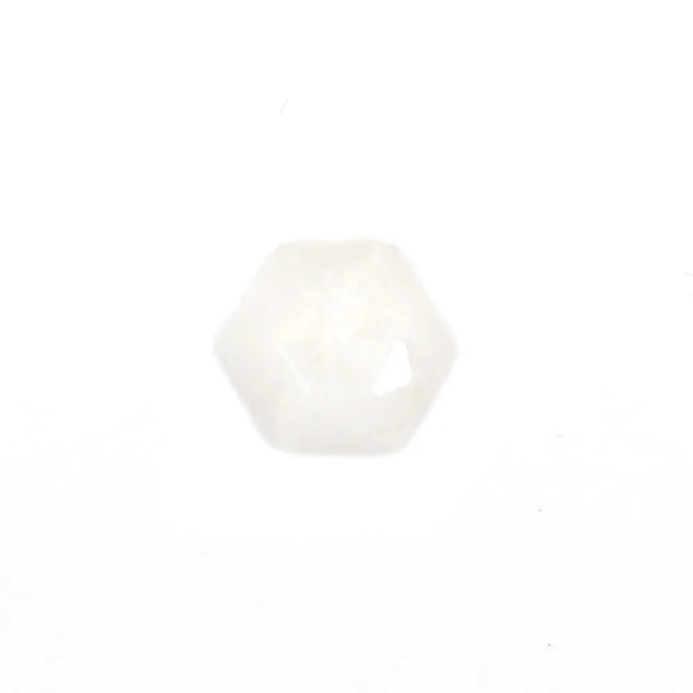 Pedra da lua cabochão hexagonal facetada 10mm x 1pc