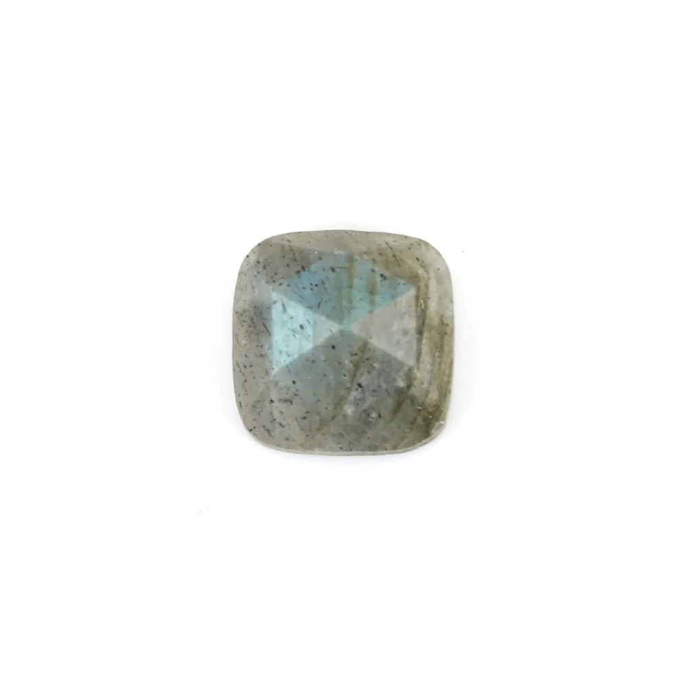 Labradorit Cabochon quadratisch facettiert 9mm x 1pc