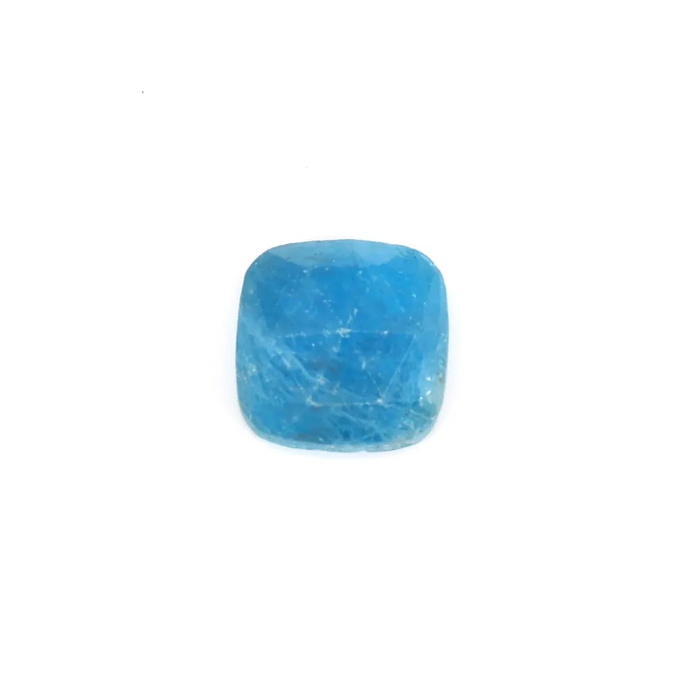 Cabujón facetado cuadrado de apatita 9mm x 1ud
