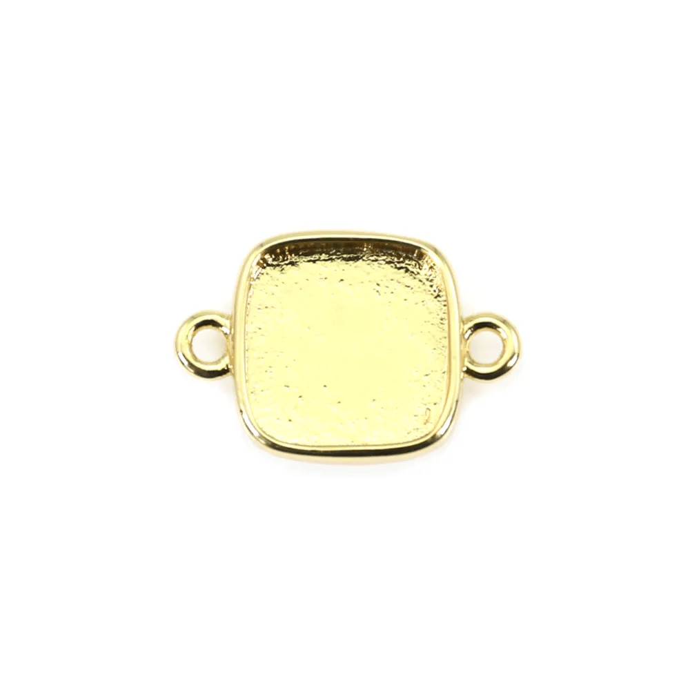 Intercalaire pour cabochon carré 9mm - Doré x 1pc