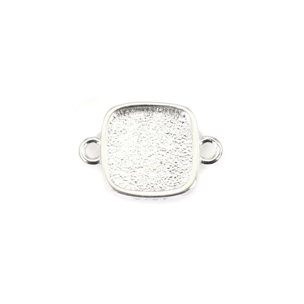 Abstandshalter für quadratischen Cabochon 9mm - 925er Silber x 1Stk