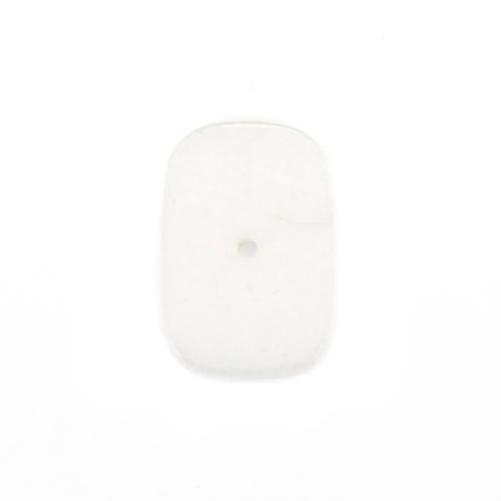 Cabochon Giada bianca rettangolare 13.5x20mm x 1pc