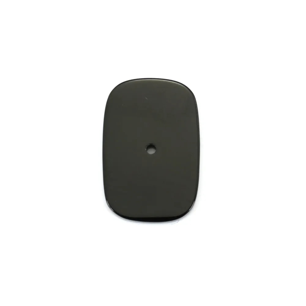 Cabochon Onyx noir rectangle 13.5x20mm x 1pc
