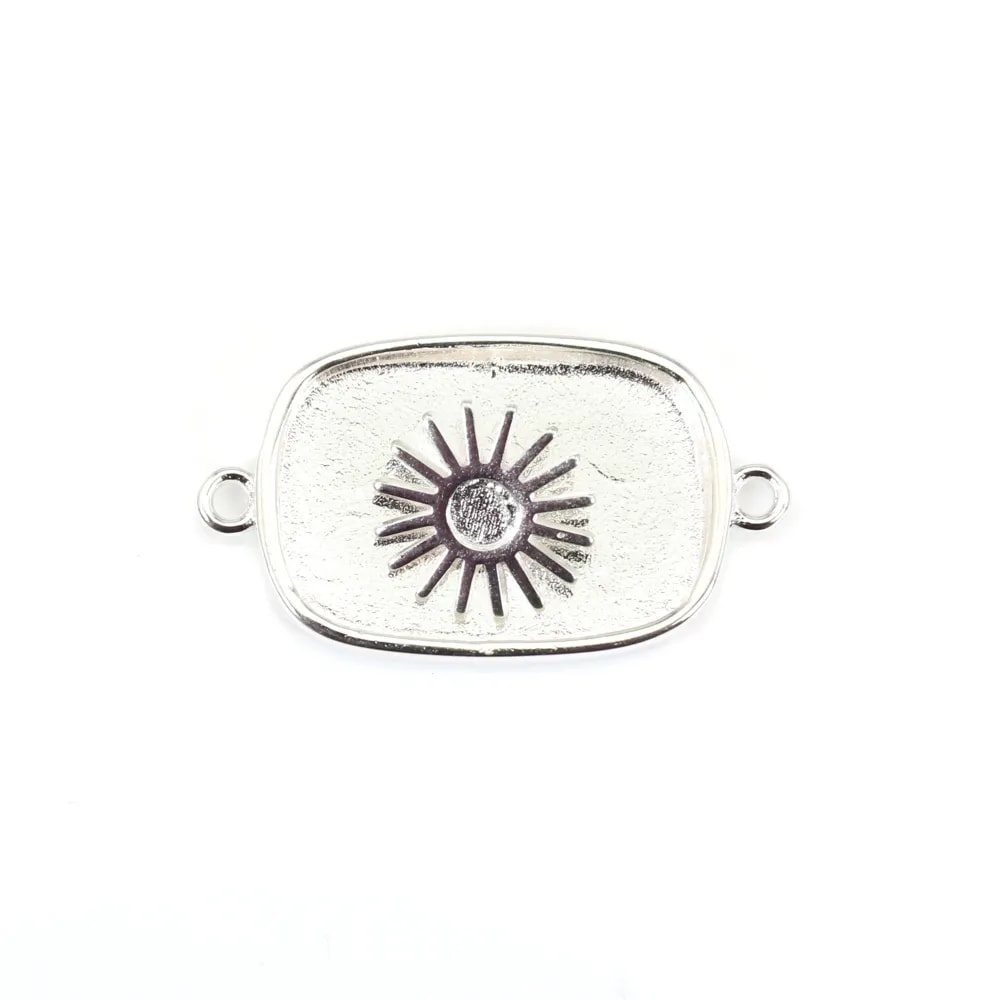 Abstandshalter für rechteckige & runde Cabochons - 925er Silber x 1Stk