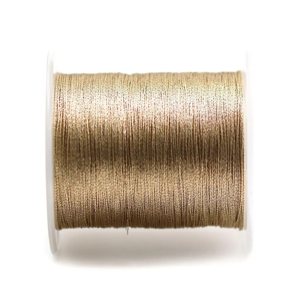 Gold pink and glitter polyester thread, 0.3mm x 150m