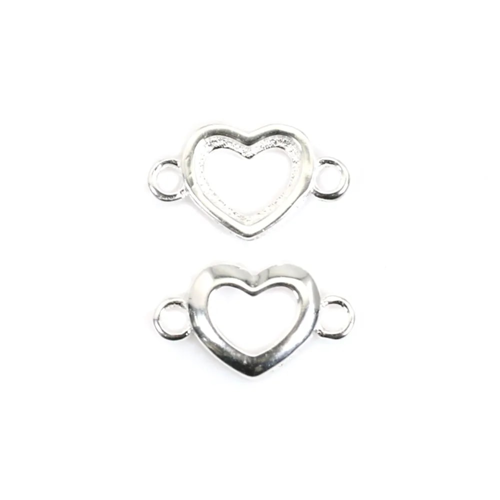 Spacer openwork heart 6x10mm - Silver 925 x 1pc