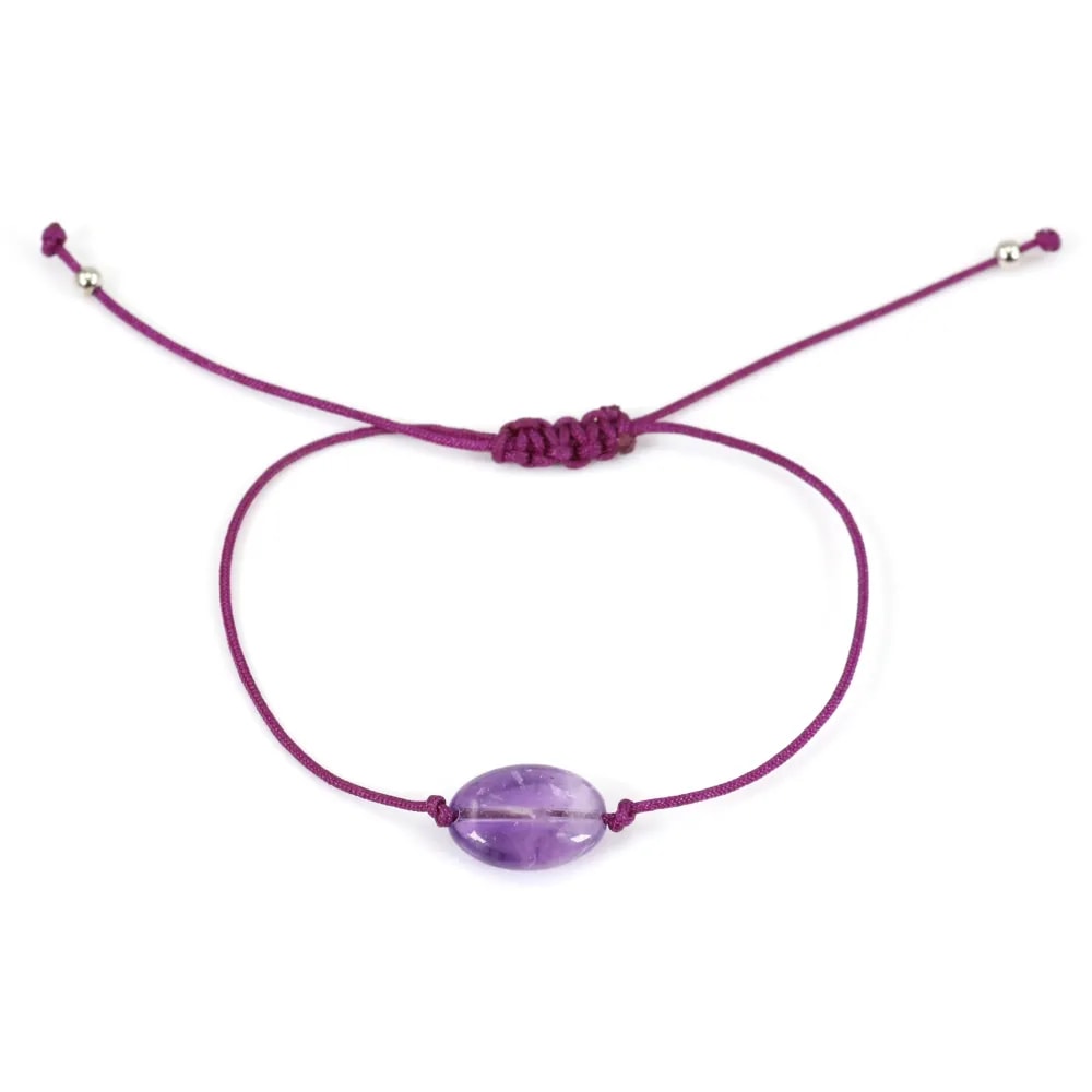 Bracelet cordon Amethyste