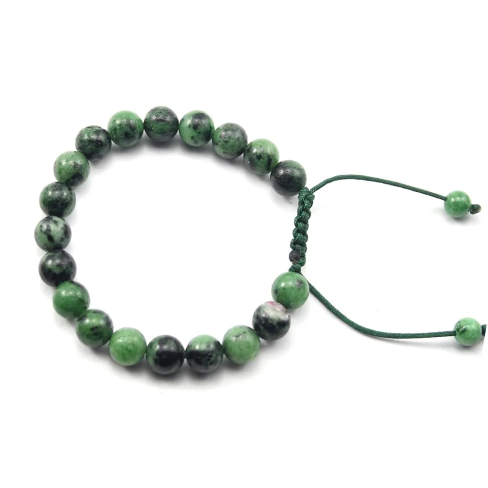 Bracelet Ruby zoisite boule rond 8mm 