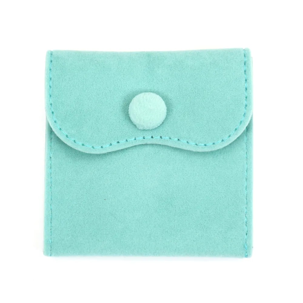 Astuccio in velluto turchese 7x7cm x 1pc