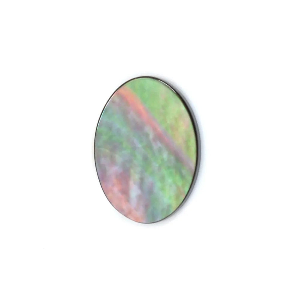 Cabochão de madrepérola oval plano 10x14mm x 1 unidade