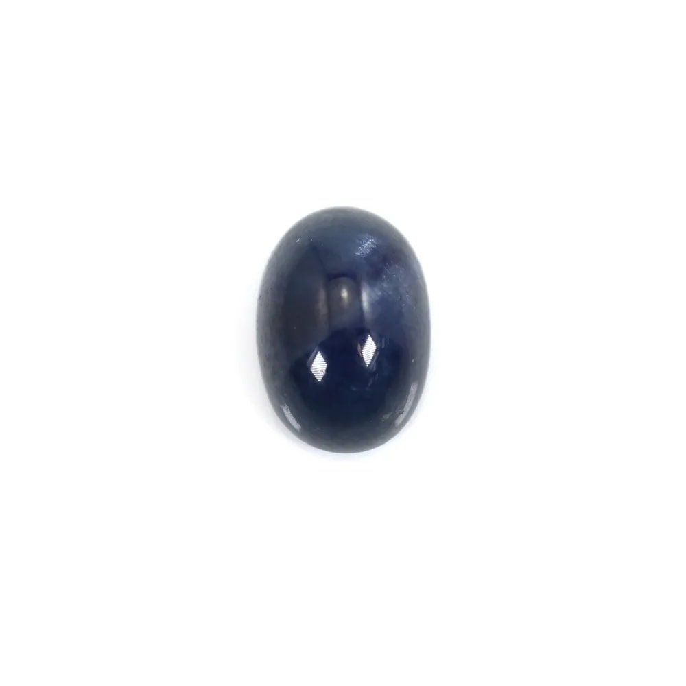 Cabochon riscaldato Zaffiro ovale crimpato 5x7mm x 1pc