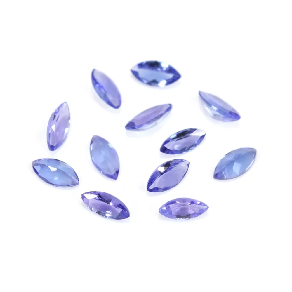Tanzanite à sertir, taille marquise 3x6mm x 1pc
