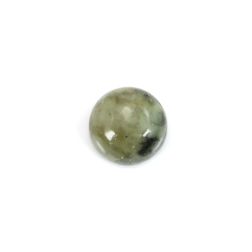 Cabochon rotondo di turchese africano 4 mm x 2 pezzi