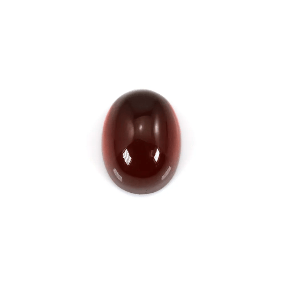 Oval garnet cabochon 7x9mm, quality A x 1pc