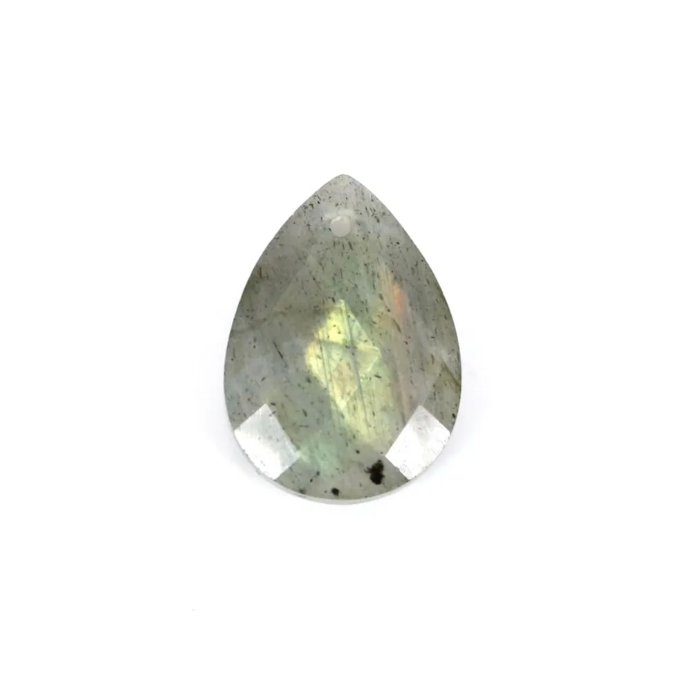 Labradorite, en forme de goutte facetté 13 * 18mm x 1pc