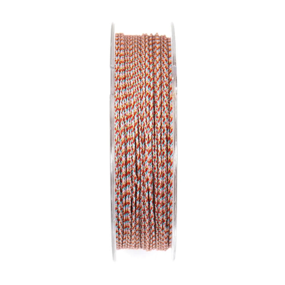 Fil polyester multicolore rose 0.9mm x 30m