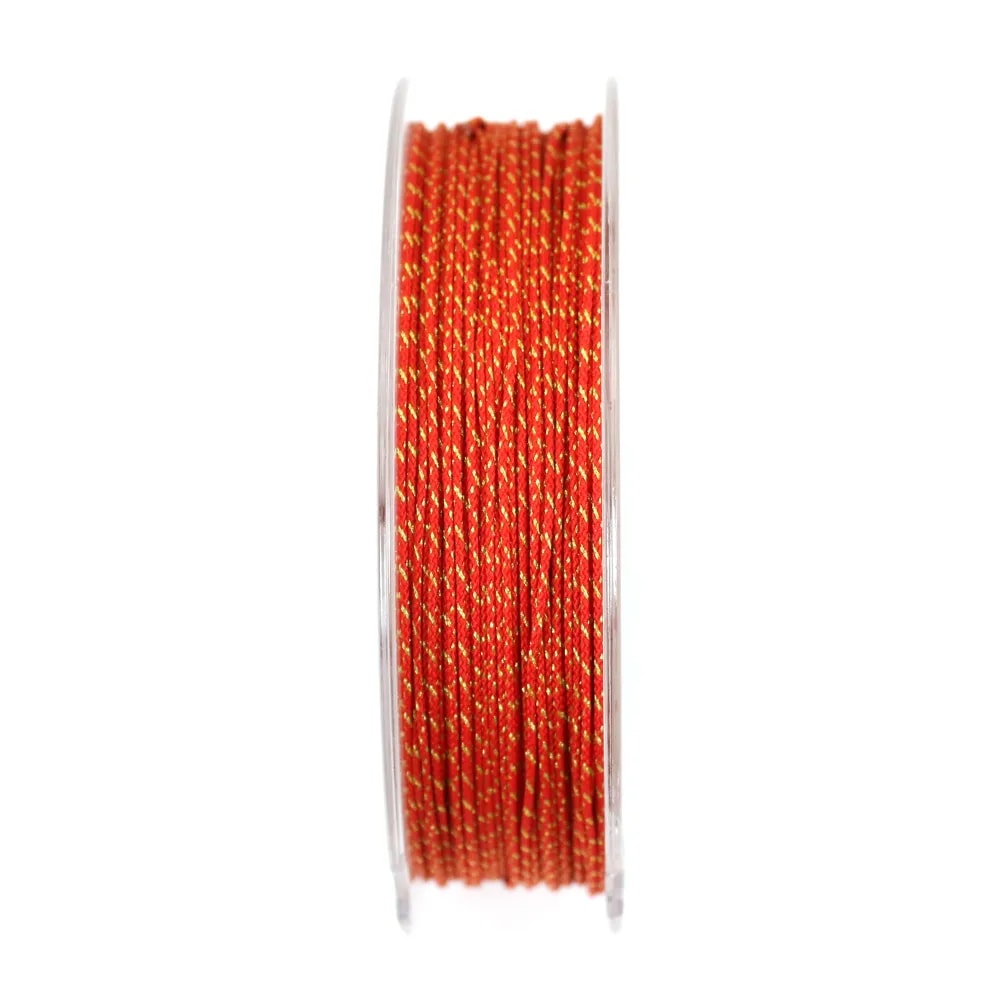 Filo di poliestere multicolore rosso-oro 0,9 mm x 30 m