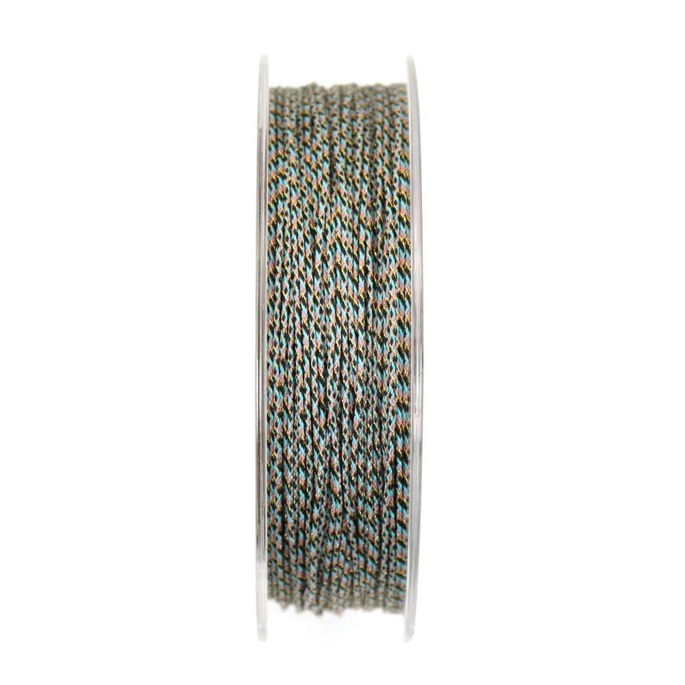 Hilo de poliéster multicolor rosa turquesa 0,9 mm x 30 m