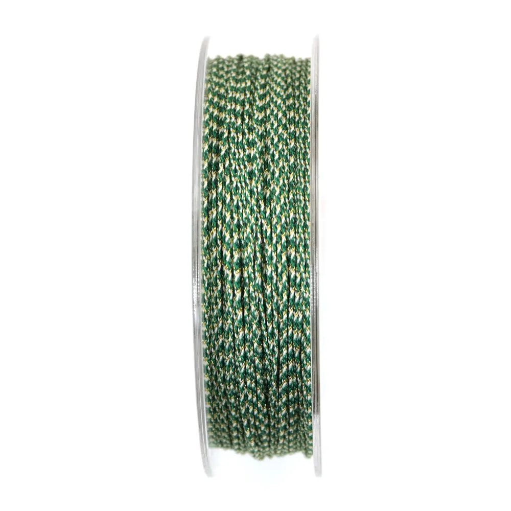 Mehrfarbiges Polyestergarn grün 0.9mm x 30m