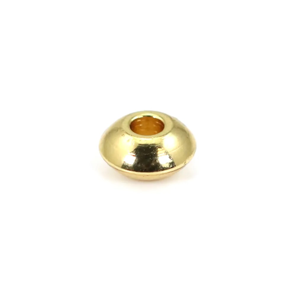 Perle rondelle 3x6mm - Acier Inox 304 doré x 4pcs