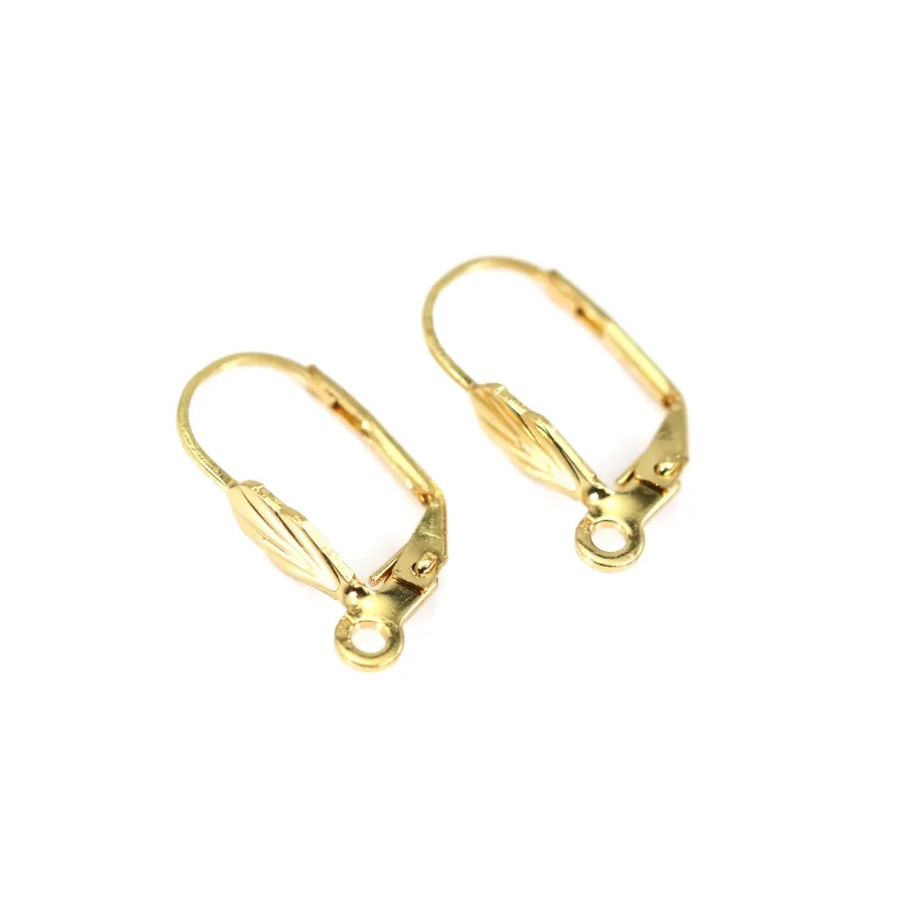 Cupola a conchiglia 10x18 mm - Acciaio inossidabile 304 placcato oro x 4 pz
