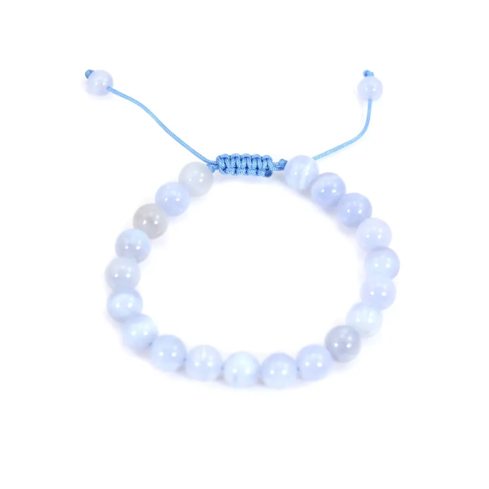 Bracelet Calcedoine boule rond 8mm 