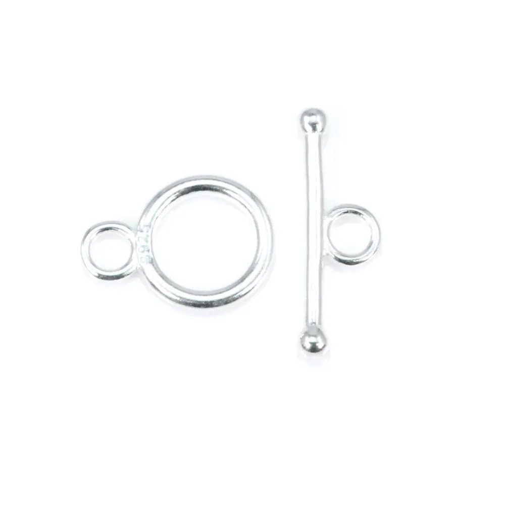Argent 925 Fermoir Toggle OT  9mm x 1pc